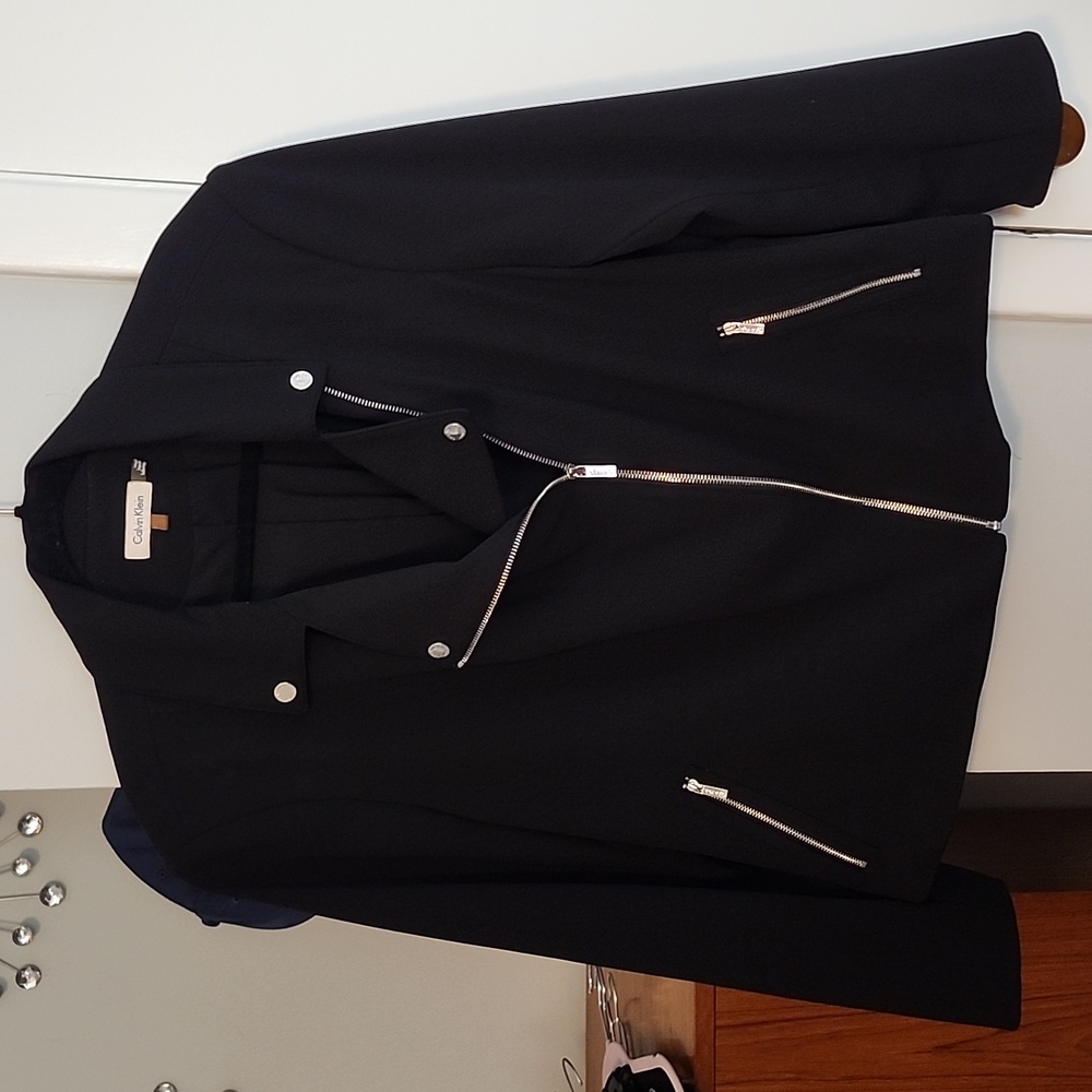 Calvin Klein Women's Black Moto Jacket